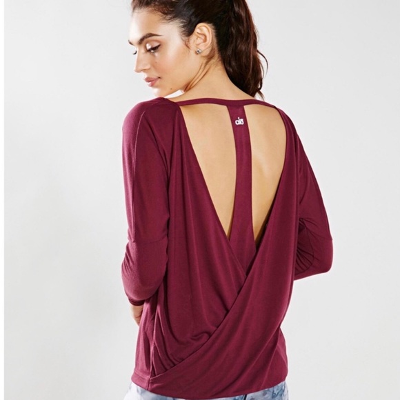 ALO Yoga Tops - ALO Yoga Cutout T Back Top Workout Shirt Small S
